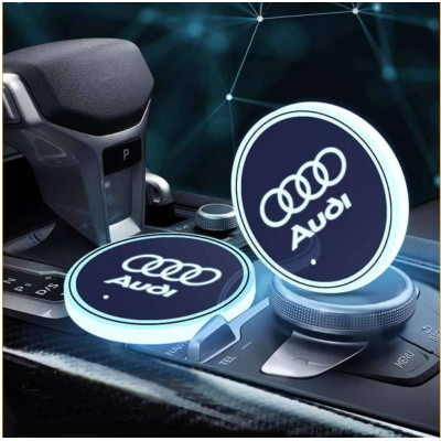 Подсветка подстаканника с логотипом автомобиля AUDI