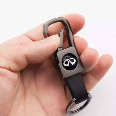 Брелок Infiniti с карабином, брелок металлический Инфинити