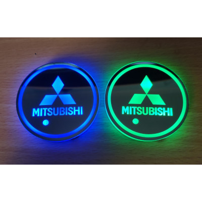 Підсвічування підсклянника з логотипом автомобіля MITSUBISHI