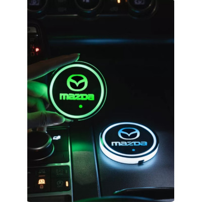 Підсвічування підсклянника з логотипом автомобіля MAZDA