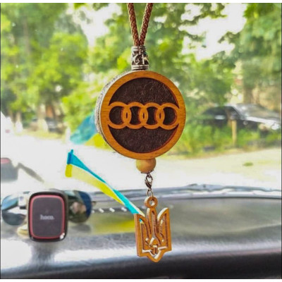 Підвіска ароматизатор Audi, АвтоПарфуми Ауді на дзеркало, чорний