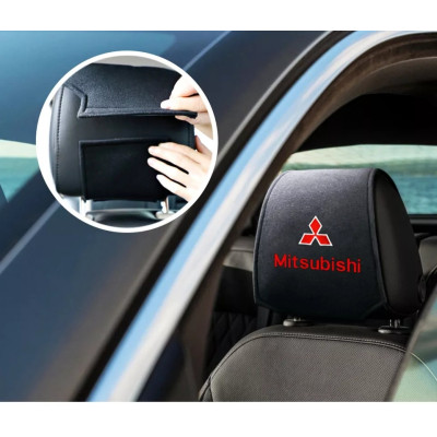 Чохол на підголовник з логотип Mitsubishi 2шт
