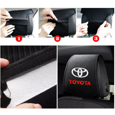 Чехол на подголовник с логотипом Toyota 2шт