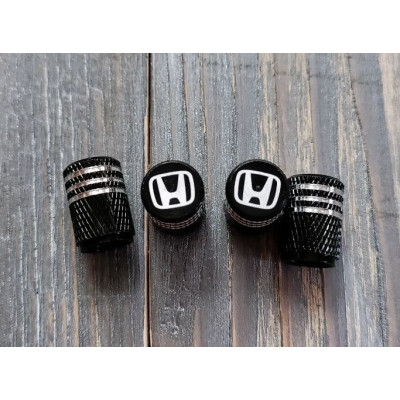Металлические колпачки на ниппель с логотипом Honda черный