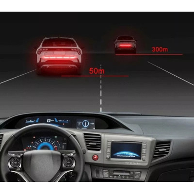 Світловідбивні смужки на бампер авто, салатові (складається з 5 відрізків)