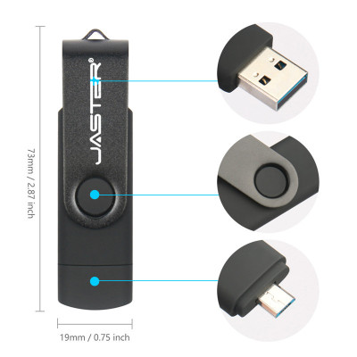 Флешка перекидна USB - micro USB, 32 ГБ, USB 3.0
