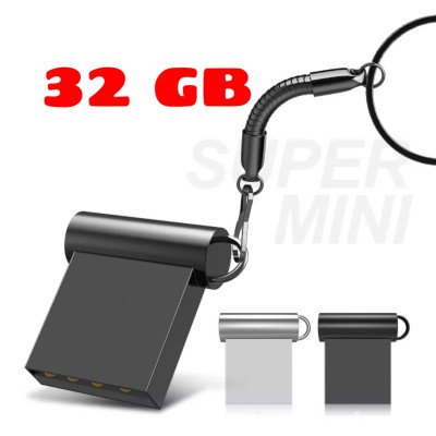 Флешка mini 32 ГБ, USB 2.0 срібна