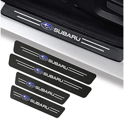 Захисна плівка накладка на пороги та бампер для Subaru- Чорний Карбон 5 шт