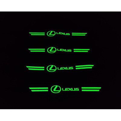 Захисна фосфорна плівка накладка на пороги для Lexus - Чорний Карбон 4 шт