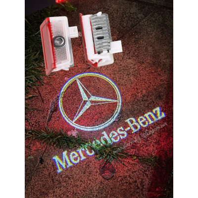 Світлодіодне штатне підсвічування на дверях автомобіля з логотипом Mercedes A, B, C, E, ML, GL class