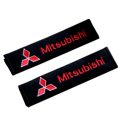 Чохол на ремінь безпеки з логотип Mitsubishi 2шт