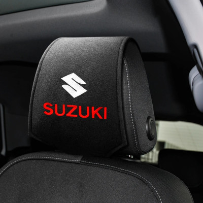 Чехол на подголовник с логотипом Suzuki 2шт