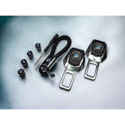 Комплект з логотипом BMW, брелок, ковпачки