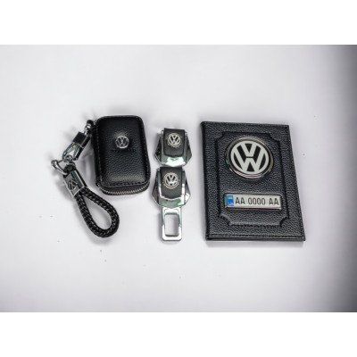 Комплект з логотипом Volkswagen, обкладинка, брелок, ключниця