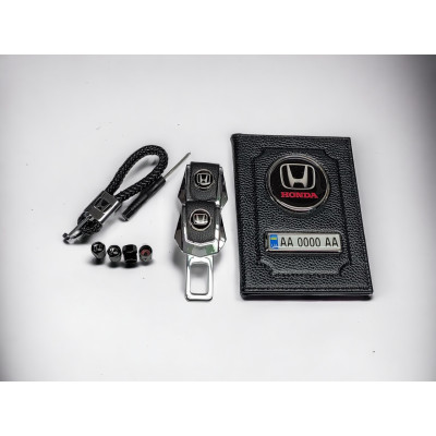Комплект з логотипом Honda, обкладинка, брелок, ковпачки