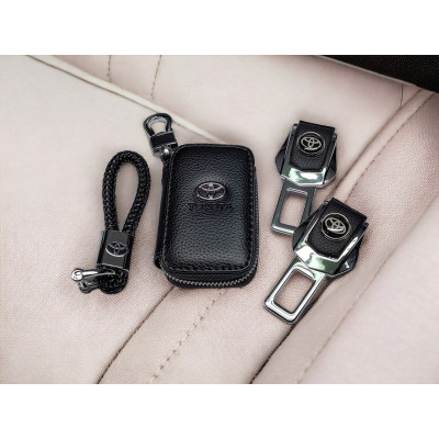 Комплект з логотипом Toyota, брелок, ключниця