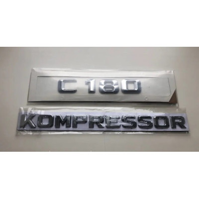 Текст на багажник, емблема Mercedes C180 KOMPRESSOR