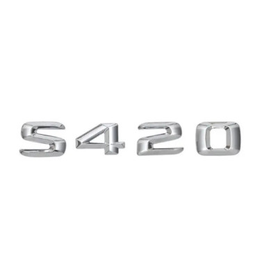 Напис на багажник, емблема Mercedes S420