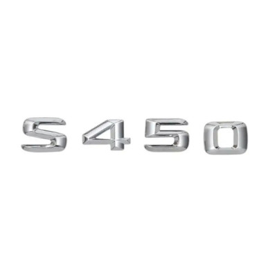Напис на багажник, емблема Mercedes S450