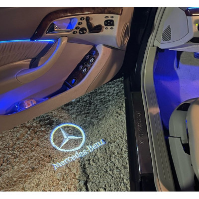 Світлодіодне штатне підсвічування на дверях автомобіля з логотипом Mercedes-Bens SL W230 W220