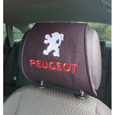 Чохол на підголовник з логотип Peugeot 2шт