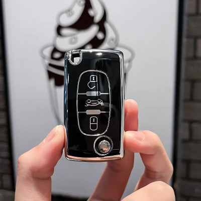 Чохол ТПУ чорний для ключа Citroen C1, C2, C3, C4, Jumpy, Xsara