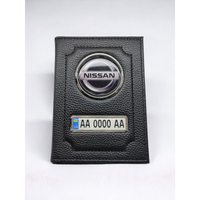 Обкладинка для автодокументів Nissan, Обкладинка з номером для власника Ніссан