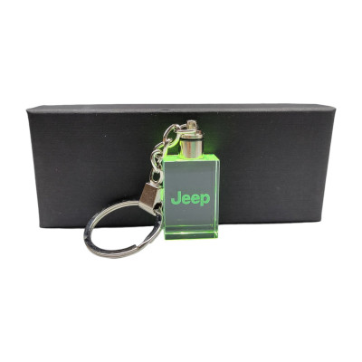 Led брелок кристал Jeep, прямокутний