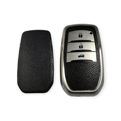 Чохол для ключа Toyota, шкіра сірий