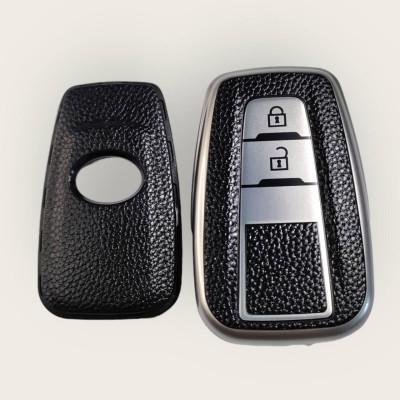 Чохол для ключа Toyota, шкіра сірий