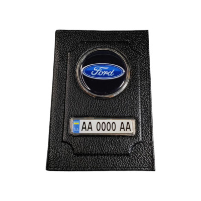 Обкладинка для автодокументів Ford з натуральної шкіри