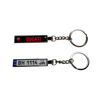 Брелок із номером мотоцикла DUCATI (Двосторонній)
