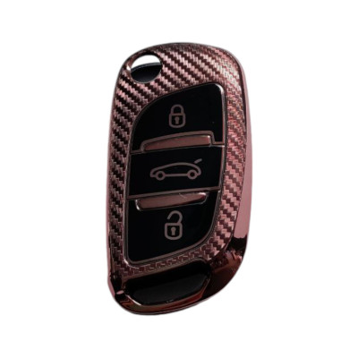 Чохол для ключа CITROEN рожевий