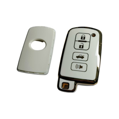 Чохол для ключа Toyota, глянець, білий