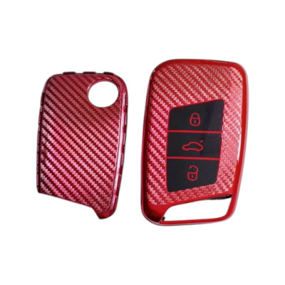 Чохол для ключа Seat, червоний карбон