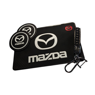 Комплект Mazda (Мазда) Брелок та антиковзкі килимки в авто.