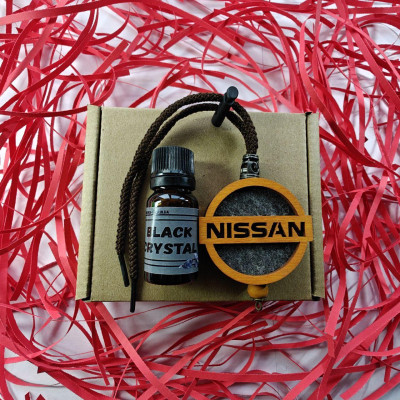 Підвіска ароматизатор Nissan, АвтоПарфуми Нісан на дзеркало, дуб