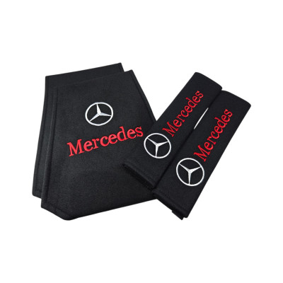 Комплект чохлів на підголівники та ремені безпеки Mercedes