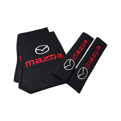 Комплект чохлів на підголівники та ремені безпеки Mazda