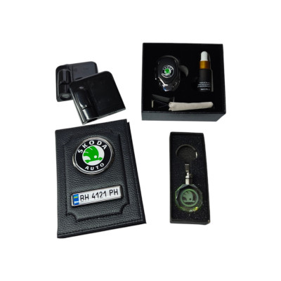 Комплект на подарунок з логотипом Skoda, 4 предмети