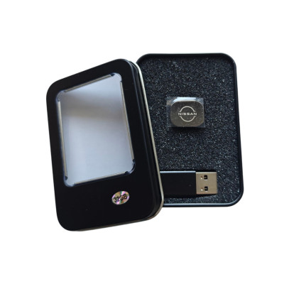 Флешка з логотипом авто Nissan, 32 ГБ, Type - C + перехідник USB
