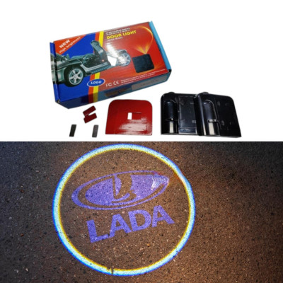 Світлодіодне підсвічування на дверях автомобіля з логотипом  Lada ВАЗ