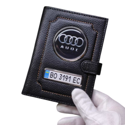 Портмоне з номером авто Audi, візитниця
