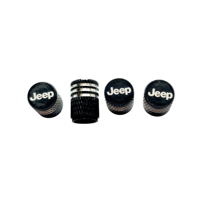 Металеві ковпачки на ніпель з логотипом JEEP чорні