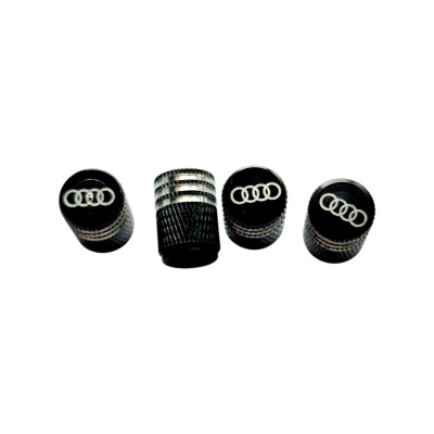 Металеві ковпачки на ніпель з логотипом Audi чорний