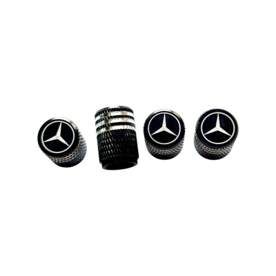 Металеві ковпачки на ніпель з логотипом Mercedes чорний