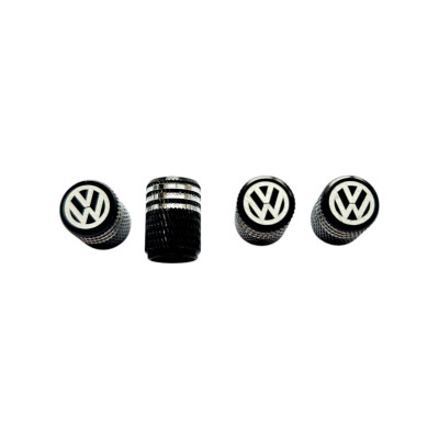 Металеві ковпачки на ніпель з логотипом Volkswagen чорний