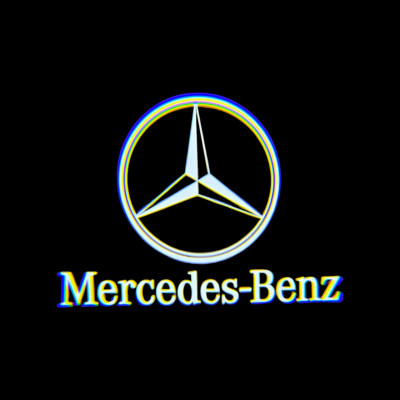Світлодіодне VIP штатне підсвічування на дверях автомобіля з логотипом Mercedes C class, W203, CLK, SLK, SLR, W208