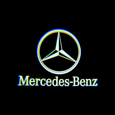 VIP штатне підсвічування на дверях автомобіля з логотипом Mercedes CLA, CLS, E class