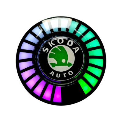 Ароматизатор в авто з еквалайзером Skoda, світлодіодне підсвічування в авто